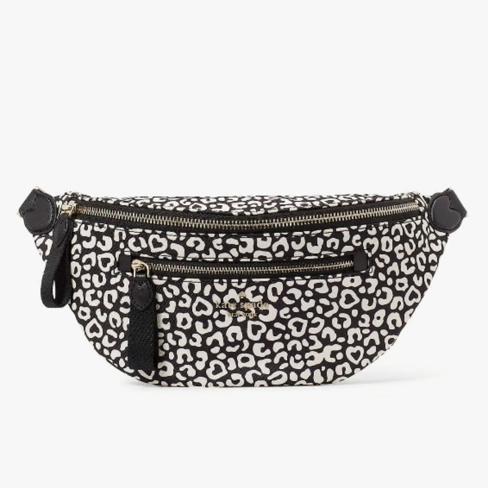Kate Spade Chelsea Leopard Heart Belt Bag